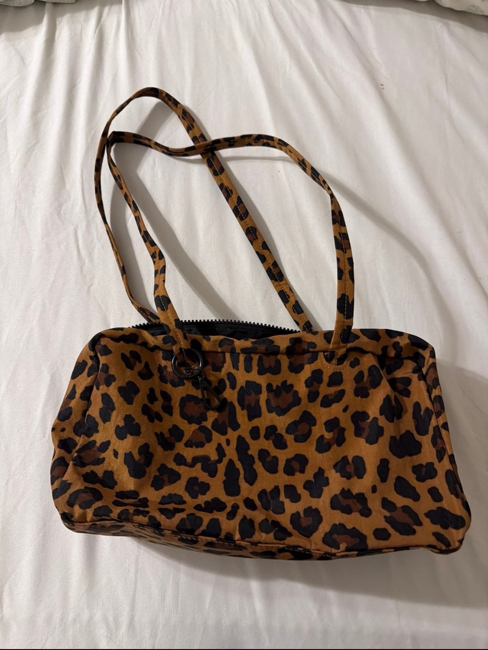BAGGU Leopard Print Shoulder Bag - Brown & Black